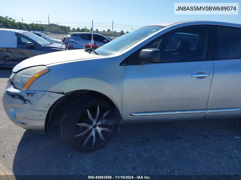 2011 Nissan Rogue S VIN: JN8AS5MV0BW689074 Lot: 40883508