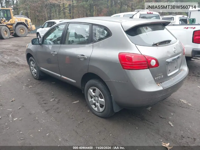 2011 Nissan Rogue S VIN: JN8AS5MT3BW560714 Lot: 40904458