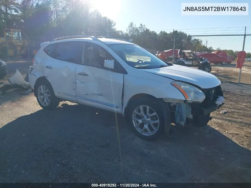 2011 Nissan Rogue Sv VIN: JN8AS5MT2BW178643 Lot: 40919292