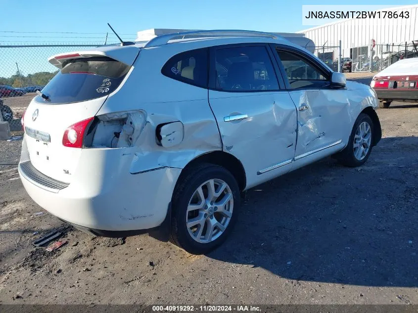 2011 Nissan Rogue Sv VIN: JN8AS5MT2BW178643 Lot: 40919292