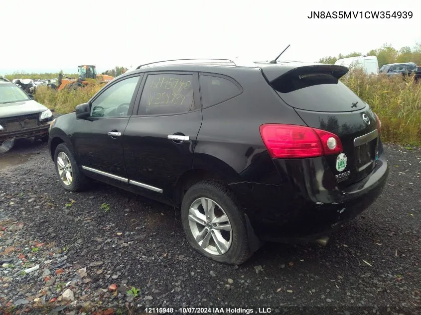 2012 Nissan Rogue S/Sv VIN: JN8AS5MV1CW354939 Lot: 12115948