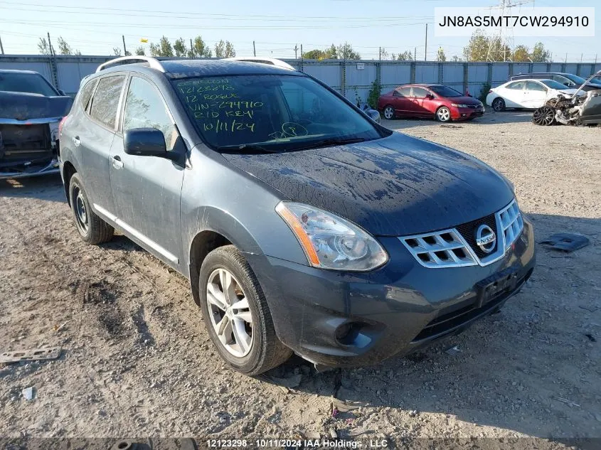 2012 Nissan Rogue S/Sv VIN: JN8AS5MT7CW294910 Lot: 12123298