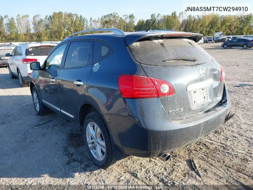 2012 Nissan Rogue S/Sv VIN: JN8AS5MT7CW294910 Lot: 12123298