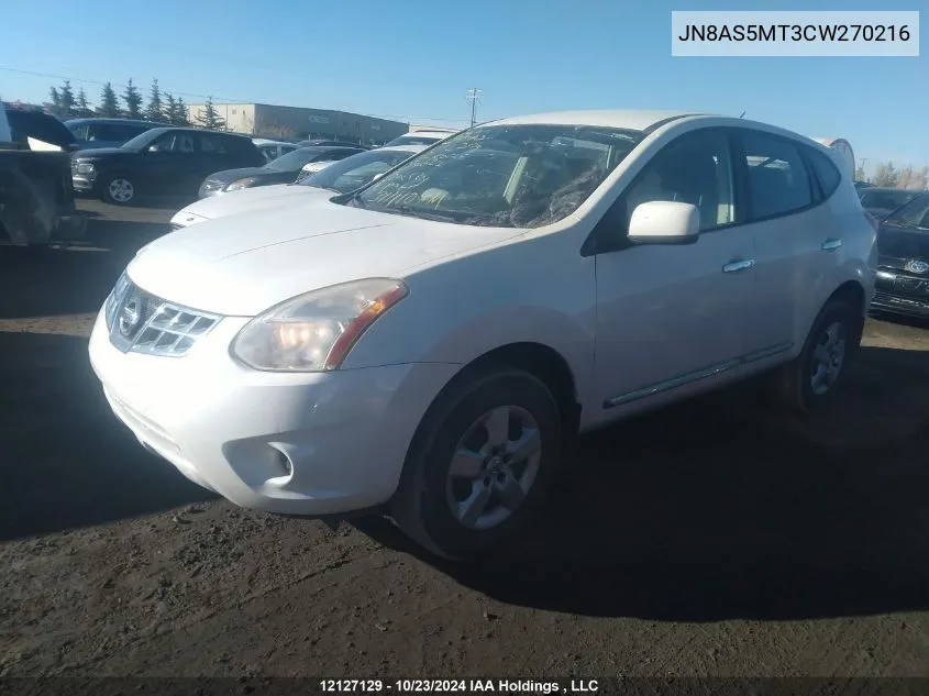 2012 Nissan Rogue S/Sv VIN: JN8AS5MT3CW270216 Lot: 12127129