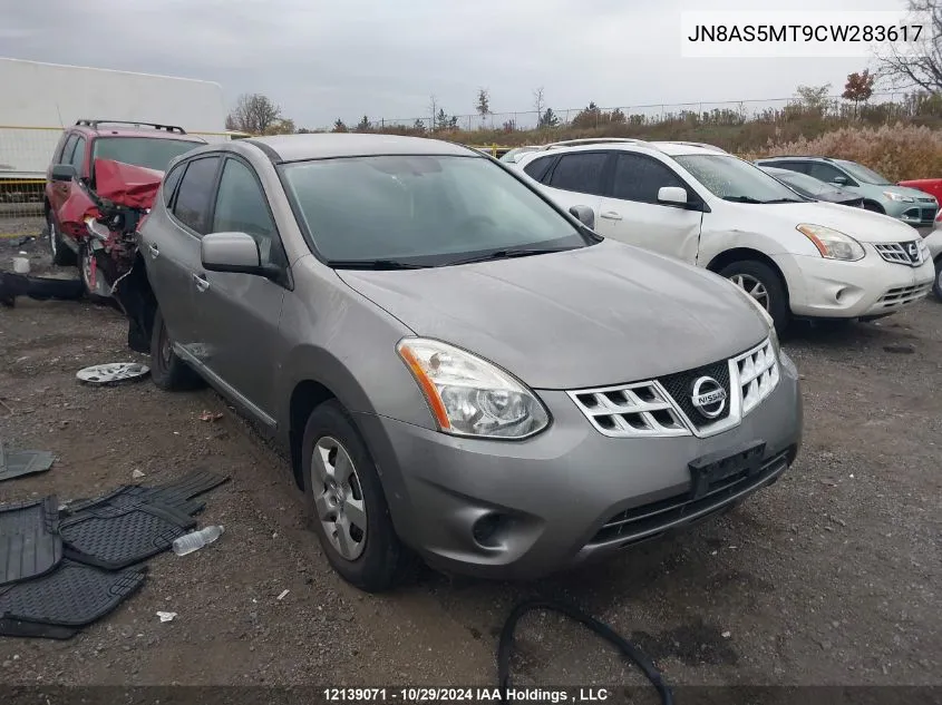 2012 Nissan Rogue S VIN: JN8AS5MT9CW283617 Lot: 12139071