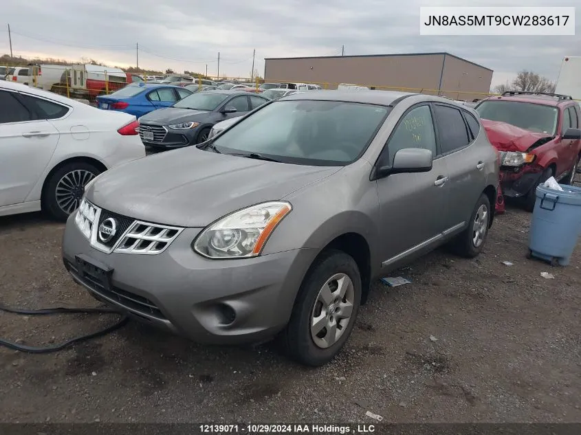 2012 Nissan Rogue S VIN: JN8AS5MT9CW283617 Lot: 12139071