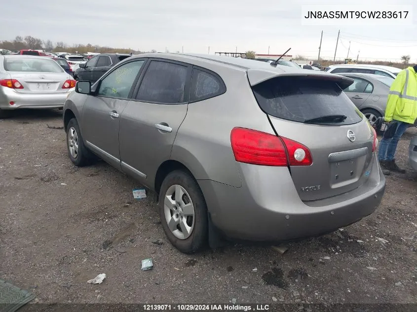 2012 Nissan Rogue S VIN: JN8AS5MT9CW283617 Lot: 12139071