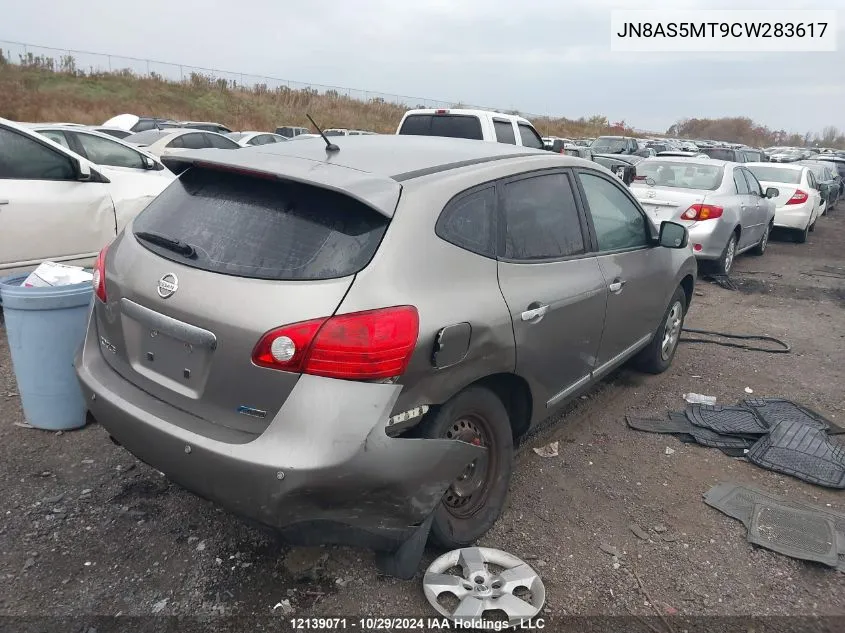 2012 Nissan Rogue S VIN: JN8AS5MT9CW283617 Lot: 12139071