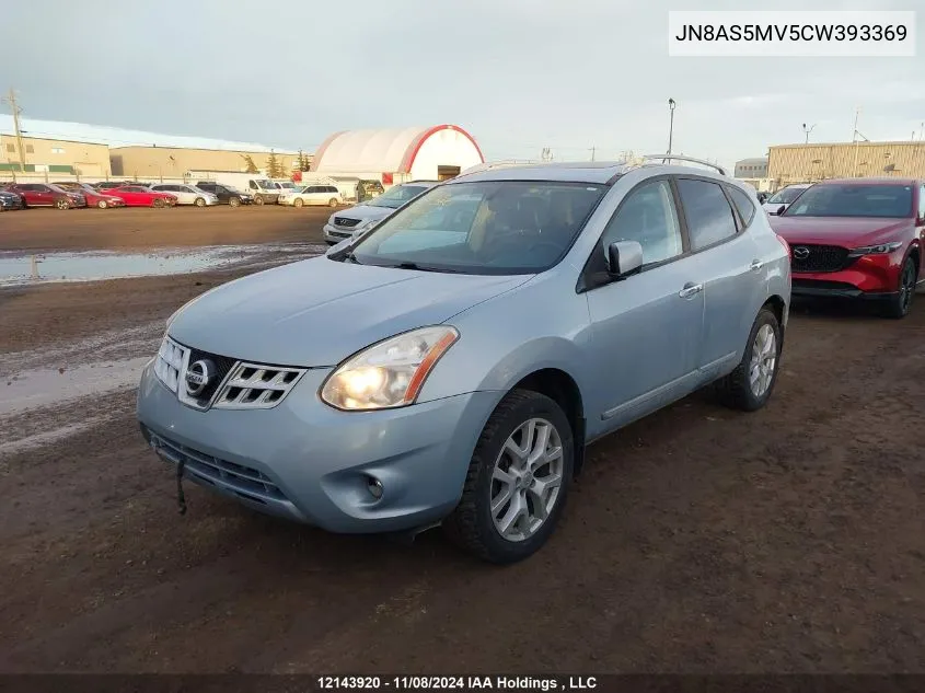 2012 Nissan Rogue Sv W/Sl Pkg VIN: JN8AS5MV5CW393369 Lot: 12143920