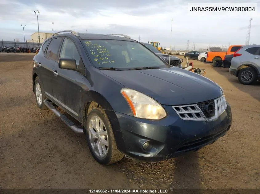 2012 Nissan Rogue Sv W/Sl Pkg VIN: JN8AS5MV9CW380804 Lot: 12145662