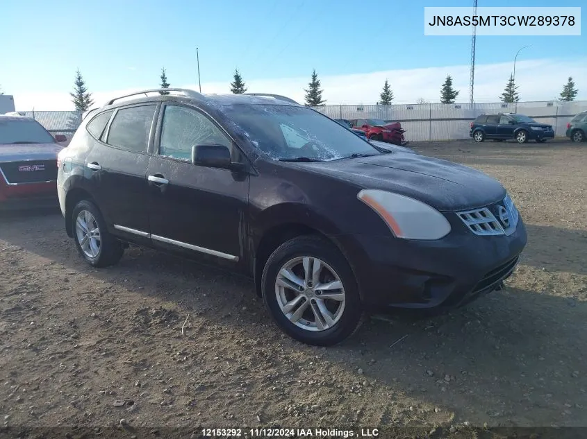 2012 Nissan Rogue S/Sv VIN: JN8AS5MT3CW289378 Lot: 12153292