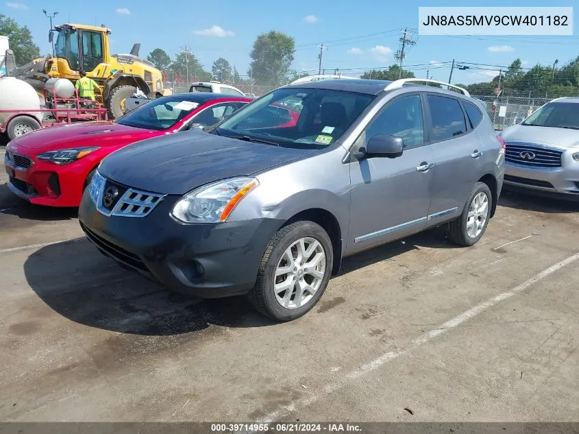 2012 Nissan Rogue Sv W/Sl Pkg VIN: JN8AS5MV9CW401182 Lot: 39714955