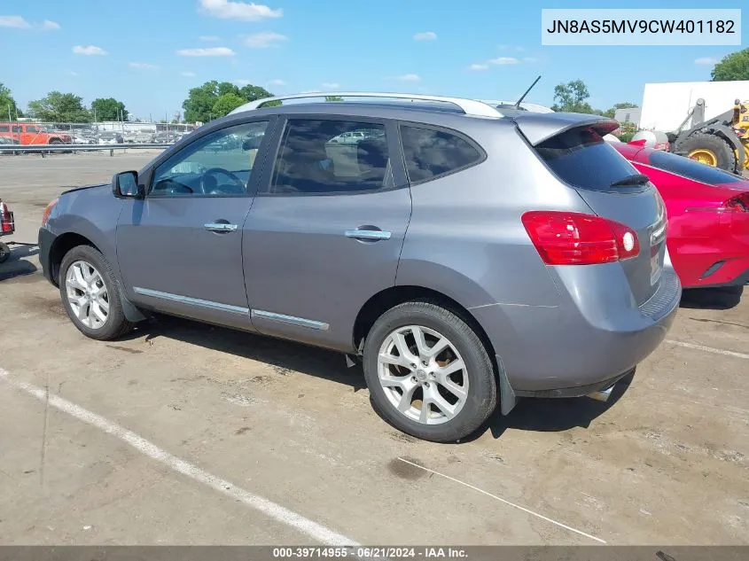 2012 Nissan Rogue Sv W/Sl Pkg VIN: JN8AS5MV9CW401182 Lot: 39714955