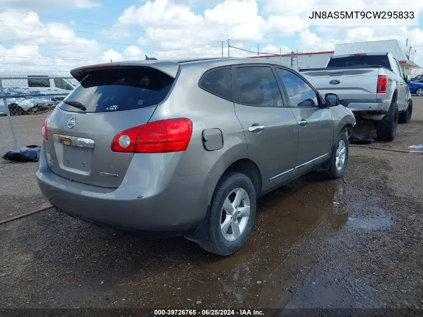 2012 Nissan Rogue S VIN: JN8AS5MT9CW295833 Lot: 39726765