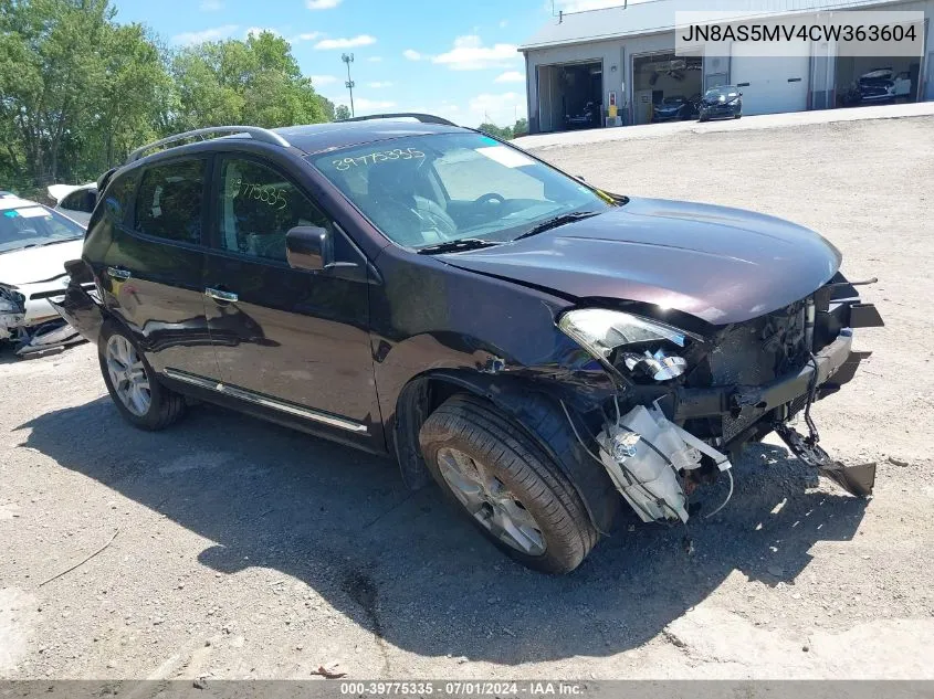 2012 Nissan Rogue Sv W/Sl Pkg VIN: JN8AS5MV4CW363604 Lot: 39775335