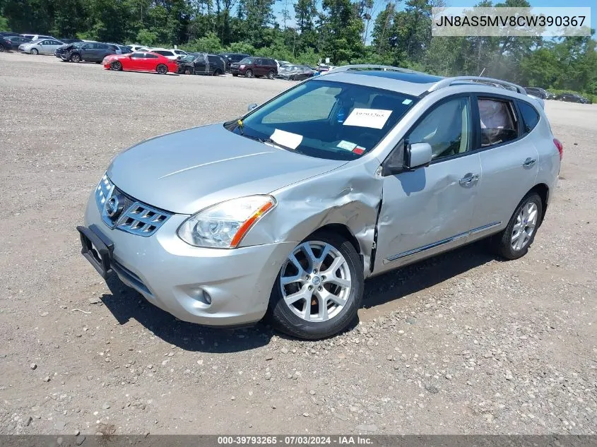 2012 Nissan Rogue Sv W/Sl Pkg VIN: JN8AS5MV8CW390367 Lot: 39793265