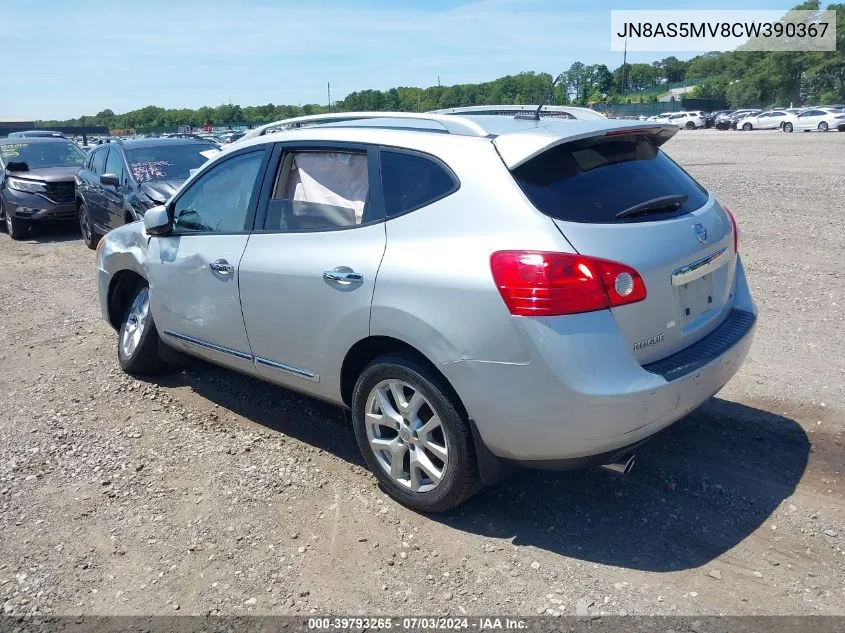 2012 Nissan Rogue Sv W/Sl Pkg VIN: JN8AS5MV8CW390367 Lot: 39793265