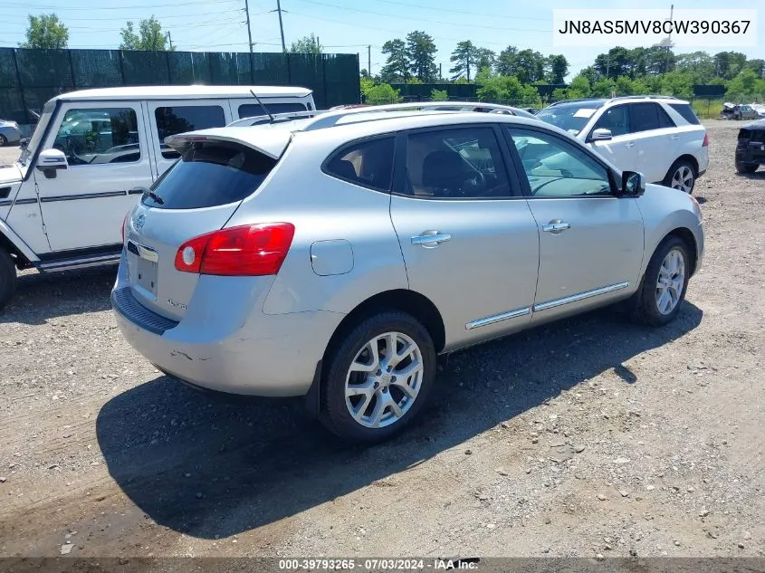 2012 Nissan Rogue Sv W/Sl Pkg VIN: JN8AS5MV8CW390367 Lot: 39793265