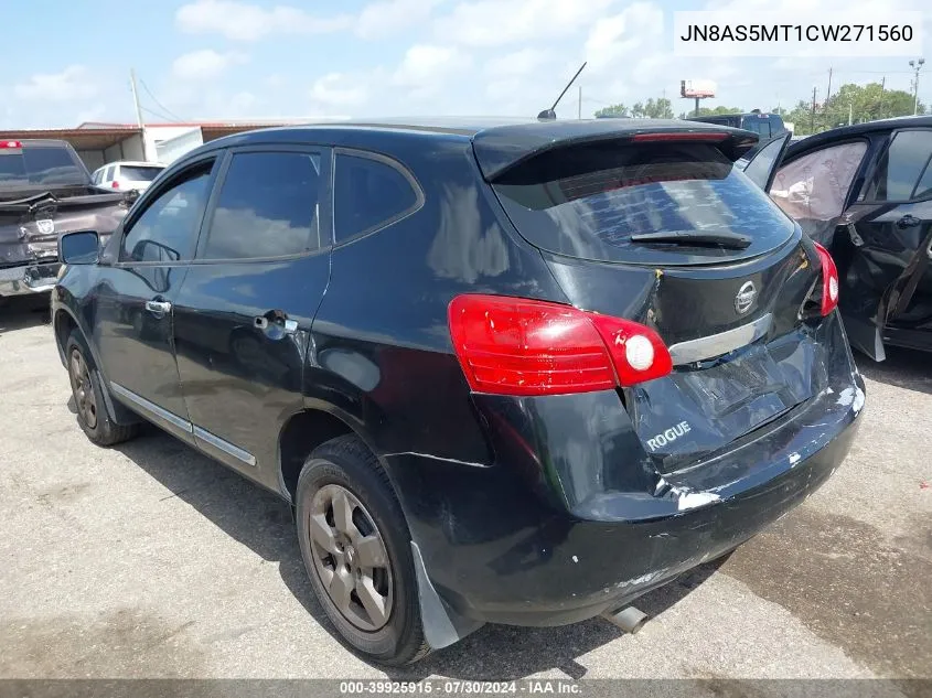 JN8AS5MT1CW271560 2012 Nissan Rogue S/Sv