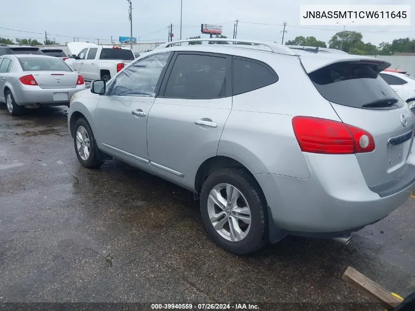 2012 Nissan Rogue Sv VIN: JN8AS5MT1CW611645 Lot: 39940559