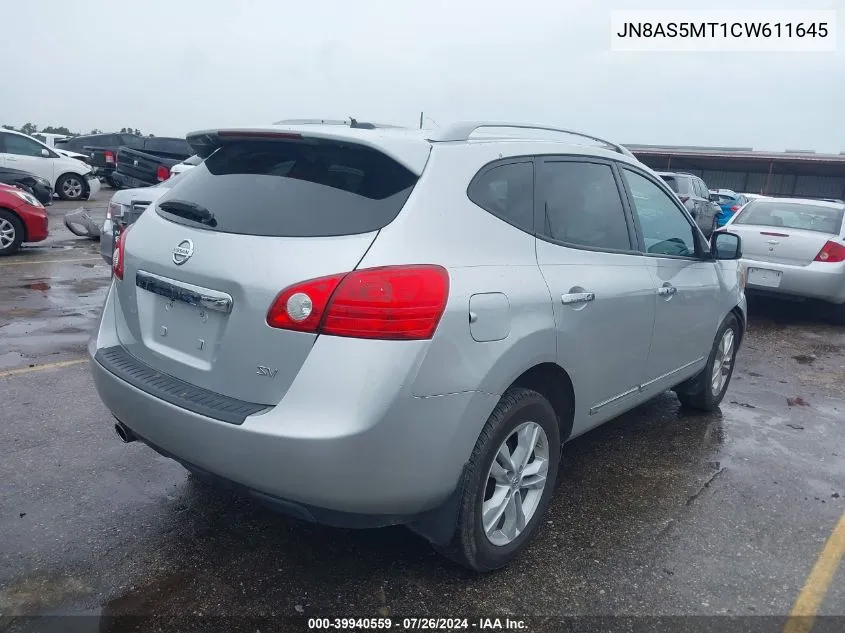 JN8AS5MT1CW611645 2012 Nissan Rogue Sv