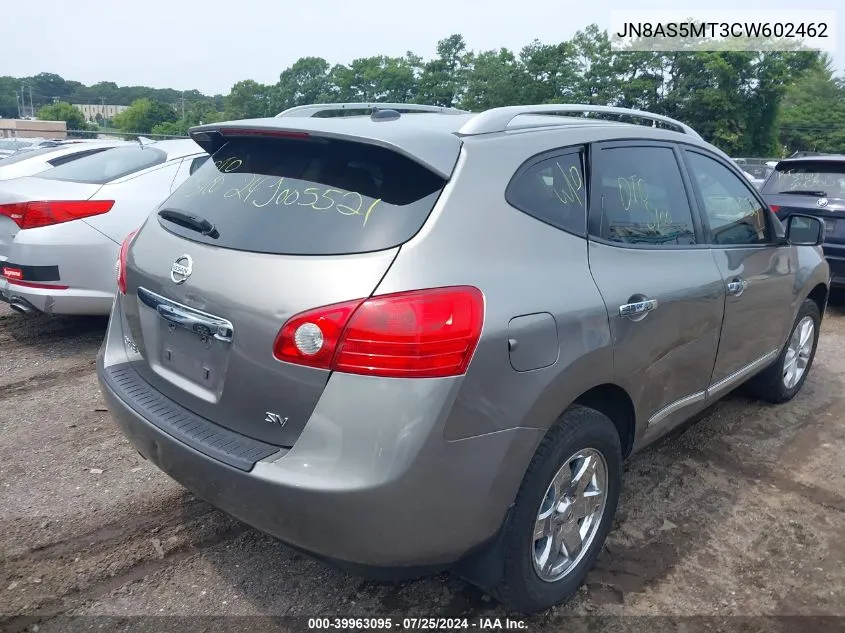 2012 Nissan Rogue Sv VIN: JN8AS5MT3CW602462 Lot: 39963095