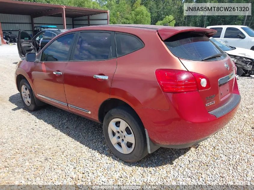 2012 Nissan Rogue S VIN: JN8AS5MT8CW261320 Lot: 40095766