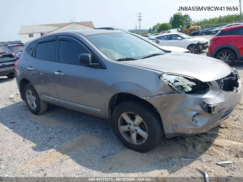 2012 Nissan Rogue S VIN: JN8AS5MV8CW419656 Lot: 40121074