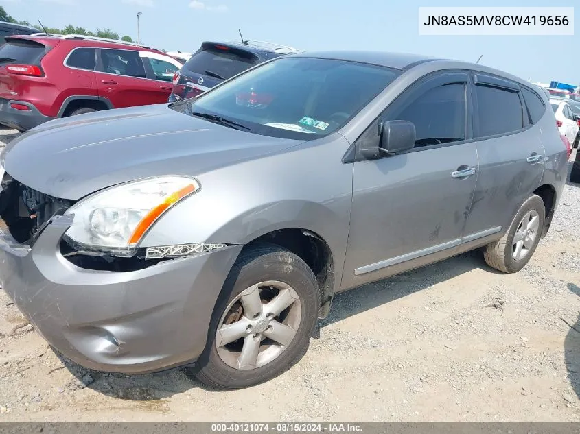 2012 Nissan Rogue S VIN: JN8AS5MV8CW419656 Lot: 40121074