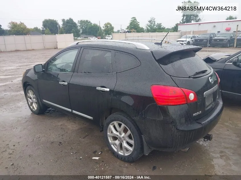 JN8AS5MV4CW364218 2012 Nissan Rogue Sv W/Sl Pkg