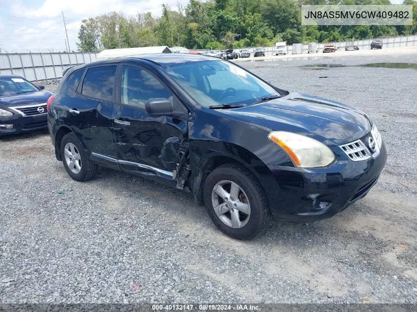 2012 Nissan Rogue S VIN: JN8AS5MV6CW409482 Lot: 40132147