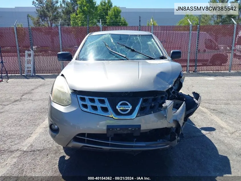 2012 Nissan Rogue S VIN: JN8AS5MV8CW385542 Lot: 40154362