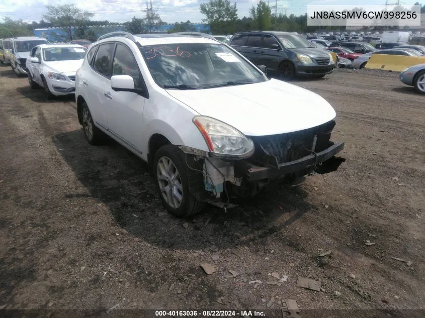 2012 Nissan Rogue Sv W/Sl Pkg VIN: JN8AS5MV6CW398256 Lot: 40163036