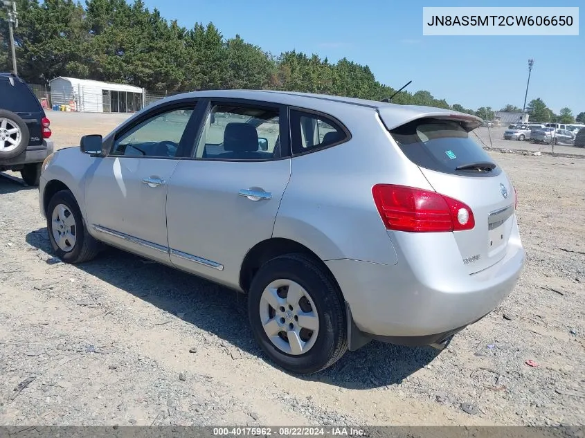 2012 Nissan Rogue S VIN: JN8AS5MT2CW606650 Lot: 40175962