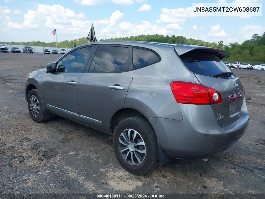 2012 Nissan Rogue S VIN: JN8AS5MT2CW608687 Lot: 40180111