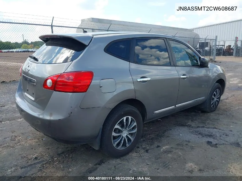 2012 Nissan Rogue S VIN: JN8AS5MT2CW608687 Lot: 40180111