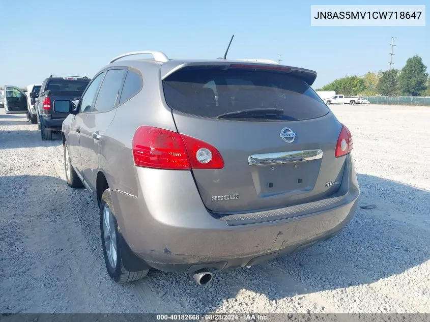 2012 Nissan Rogue Sv VIN: JN8AS5MV1CW718647 Lot: 40182668