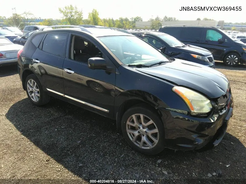 2012 Nissan Rogue Sv W/Sl Pkg VIN: JN8AS5MVXCW369455 Lot: 40204816