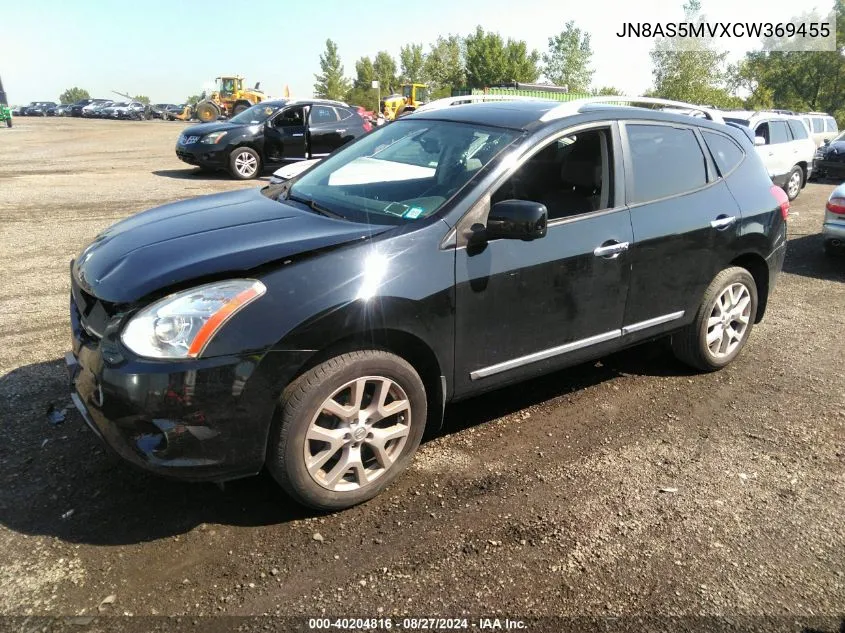 2012 Nissan Rogue Sv W/Sl Pkg VIN: JN8AS5MVXCW369455 Lot: 40204816