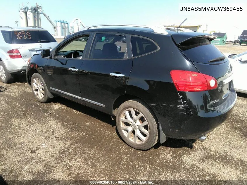 2012 Nissan Rogue Sv W/Sl Pkg VIN: JN8AS5MVXCW369455 Lot: 40204816