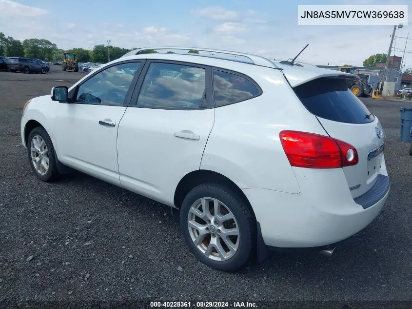 2012 Nissan Rogue Sv W/Sl Pkg VIN: JN8AS5MV7CW369638 Lot: 40228361