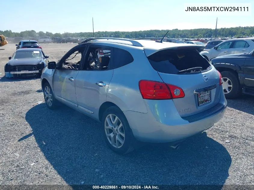 2012 Nissan Rogue Sv W/Sl Pkg VIN: JN8AS5MTXCW294111 Lot: 40229861