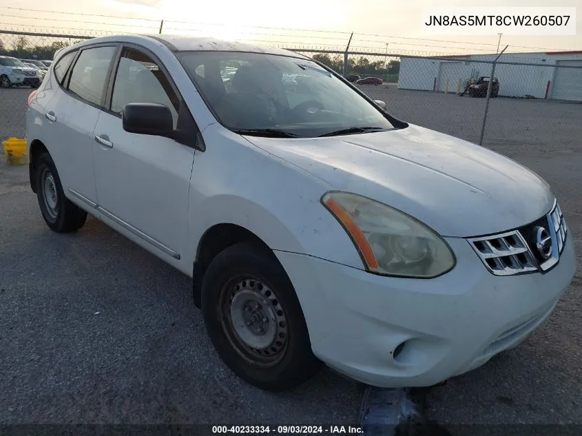 2012 Nissan Rogue S VIN: JN8AS5MT8CW260507 Lot: 40233334