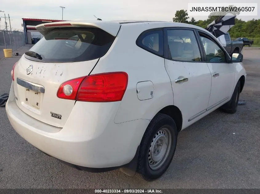 2012 Nissan Rogue S VIN: JN8AS5MT8CW260507 Lot: 40233334