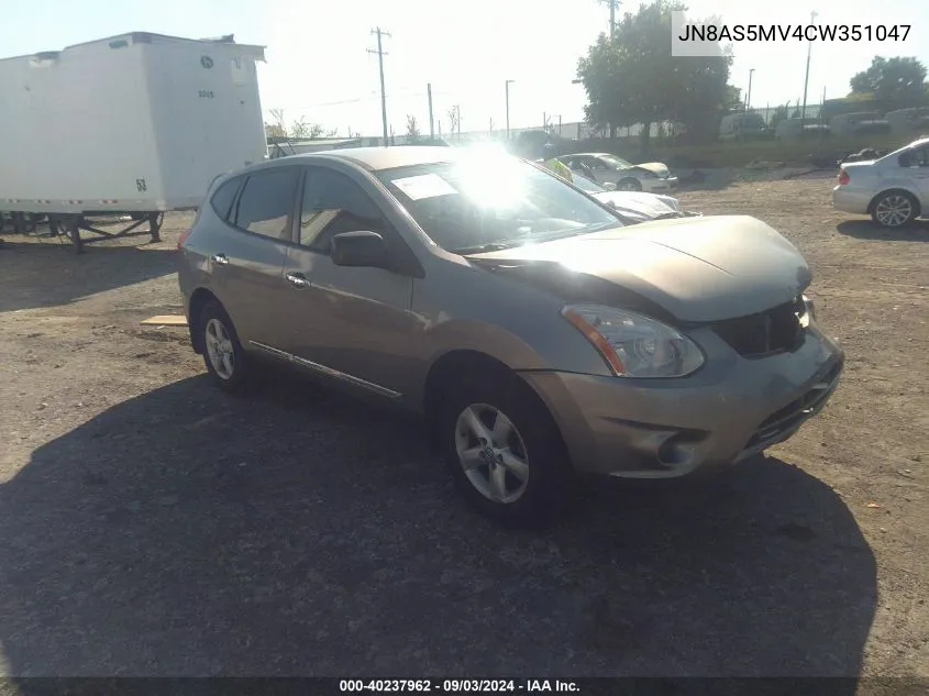 2012 Nissan Rogue S VIN: JN8AS5MV4CW351047 Lot: 40237962