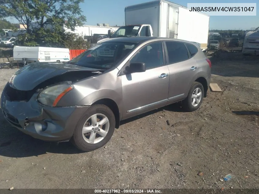 2012 Nissan Rogue S VIN: JN8AS5MV4CW351047 Lot: 40237962