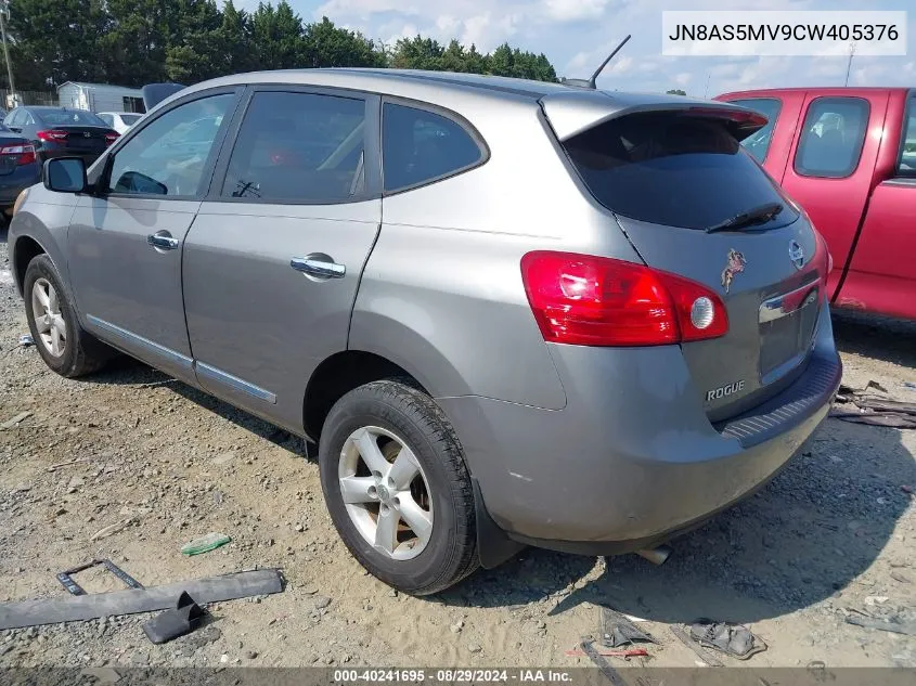 2012 Nissan Rogue S VIN: JN8AS5MV9CW405376 Lot: 40241695