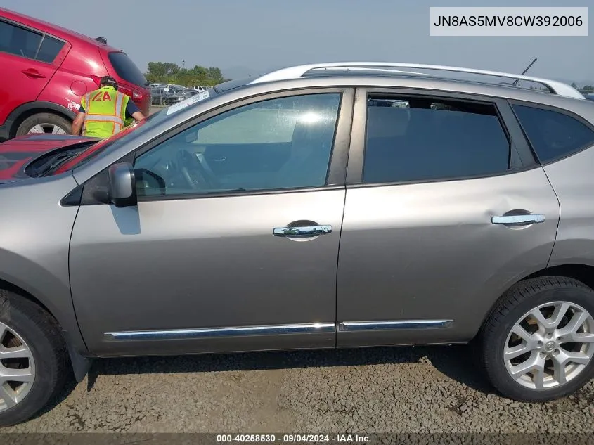 JN8AS5MV8CW392006 2012 Nissan Rogue Sv W/Sl Pkg