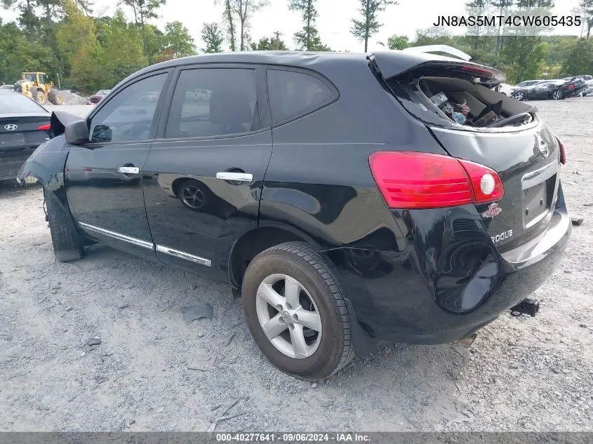 2012 Nissan Rogue S VIN: JN8AS5MT4CW605435 Lot: 40277641