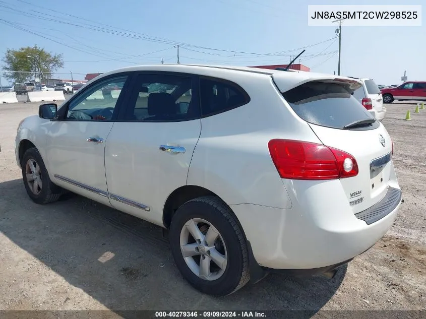 2012 Nissan Rogue S VIN: JN8AS5MT2CW298525 Lot: 40279346